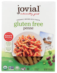 Jovial brown rice penne pack showcases gluten-free pasta for versatile meals