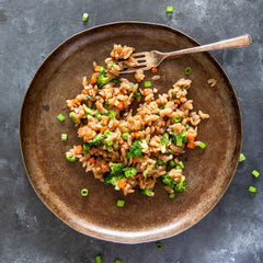 Jovial Cassava Orzo in a fresh salad illustrating grain-free versatility and flavor absorption