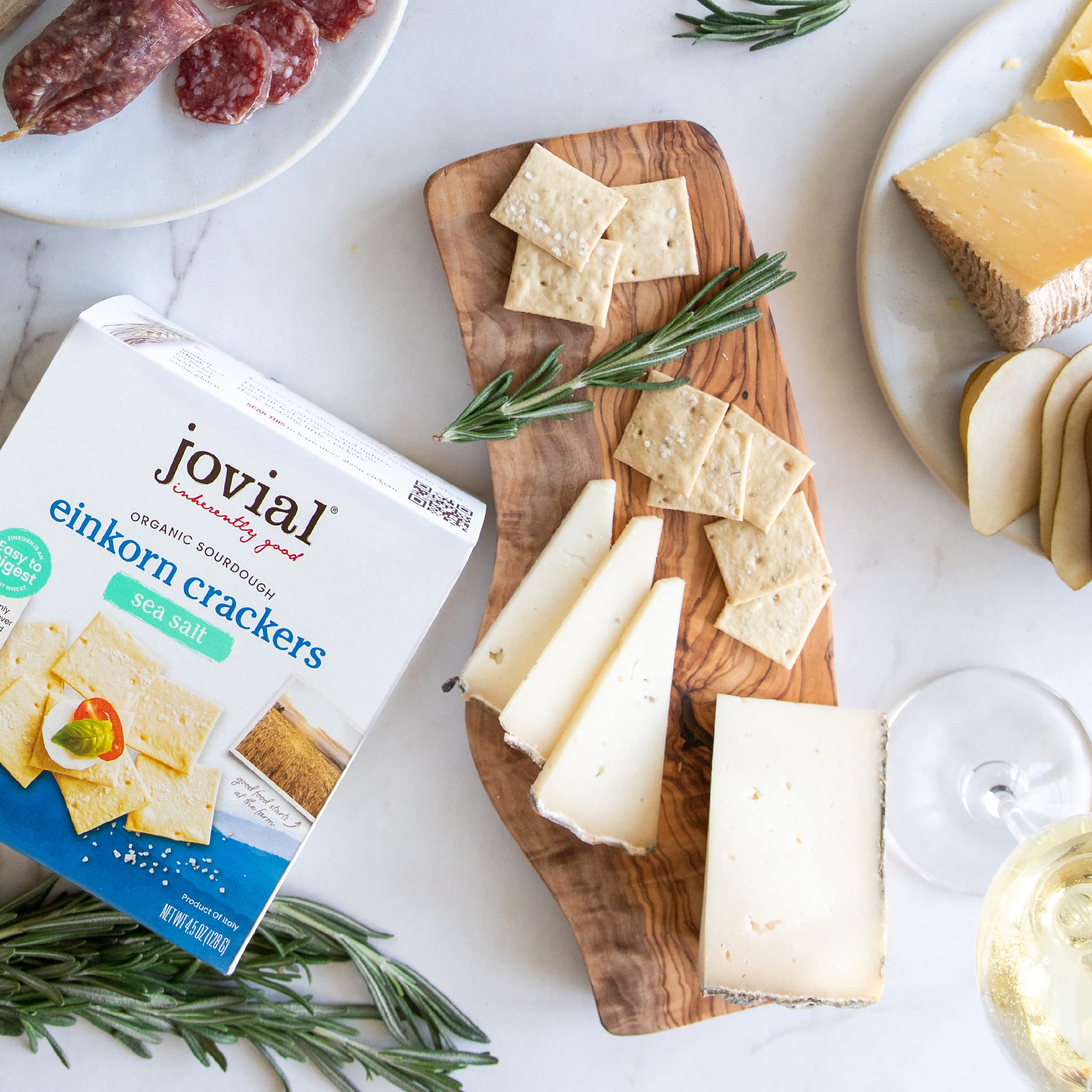 Jovial crackers crisp bite snap for cheese or toppings