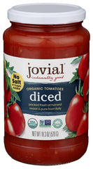 Jovial Diced Tomatoes packaging showcasing premium organic ingredients for easy pantry prep