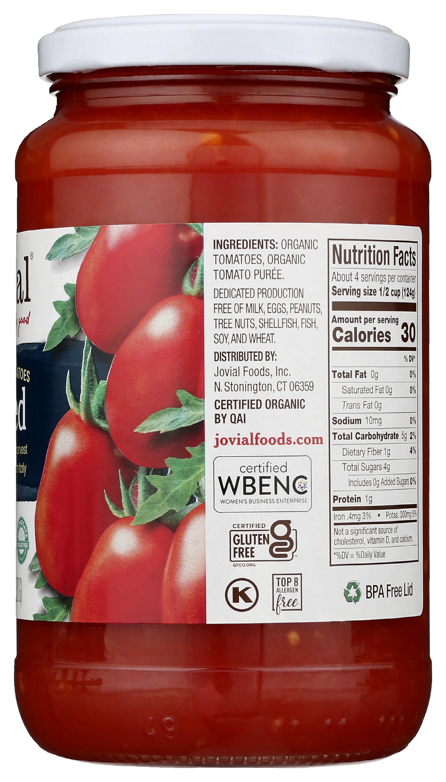 Pantry stack featuring Jovial Diced Tomatoes as a versatile staple