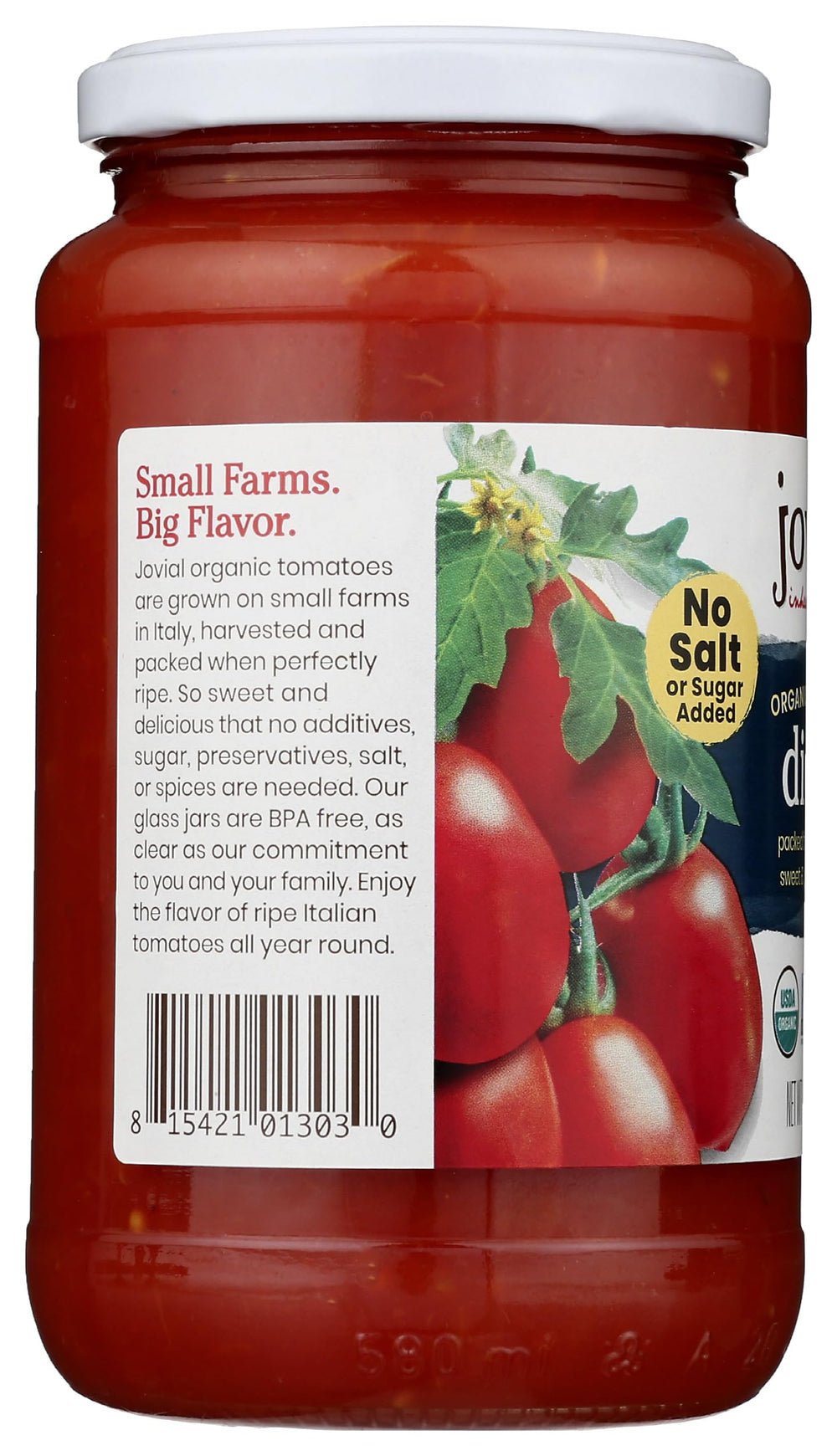 Sauce simmer with Jovial Diced Tomatoes for pasta, soups, and stews