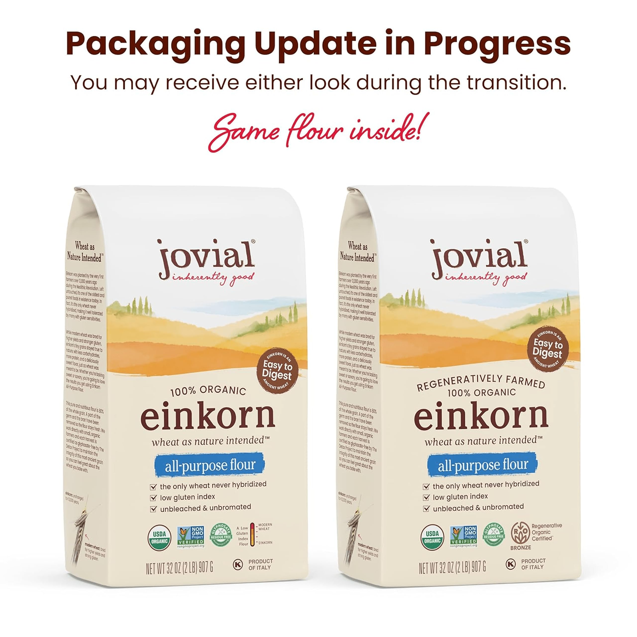 Jovial Einkorn flour pizza dough being rolled for a crisp crust.