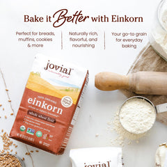 Jovial Einkorn pizza dough ready for baking with traditional character.