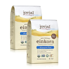 Jovial Einkorn 10 lb pack ready for baking, showcasing packaging and product identity.