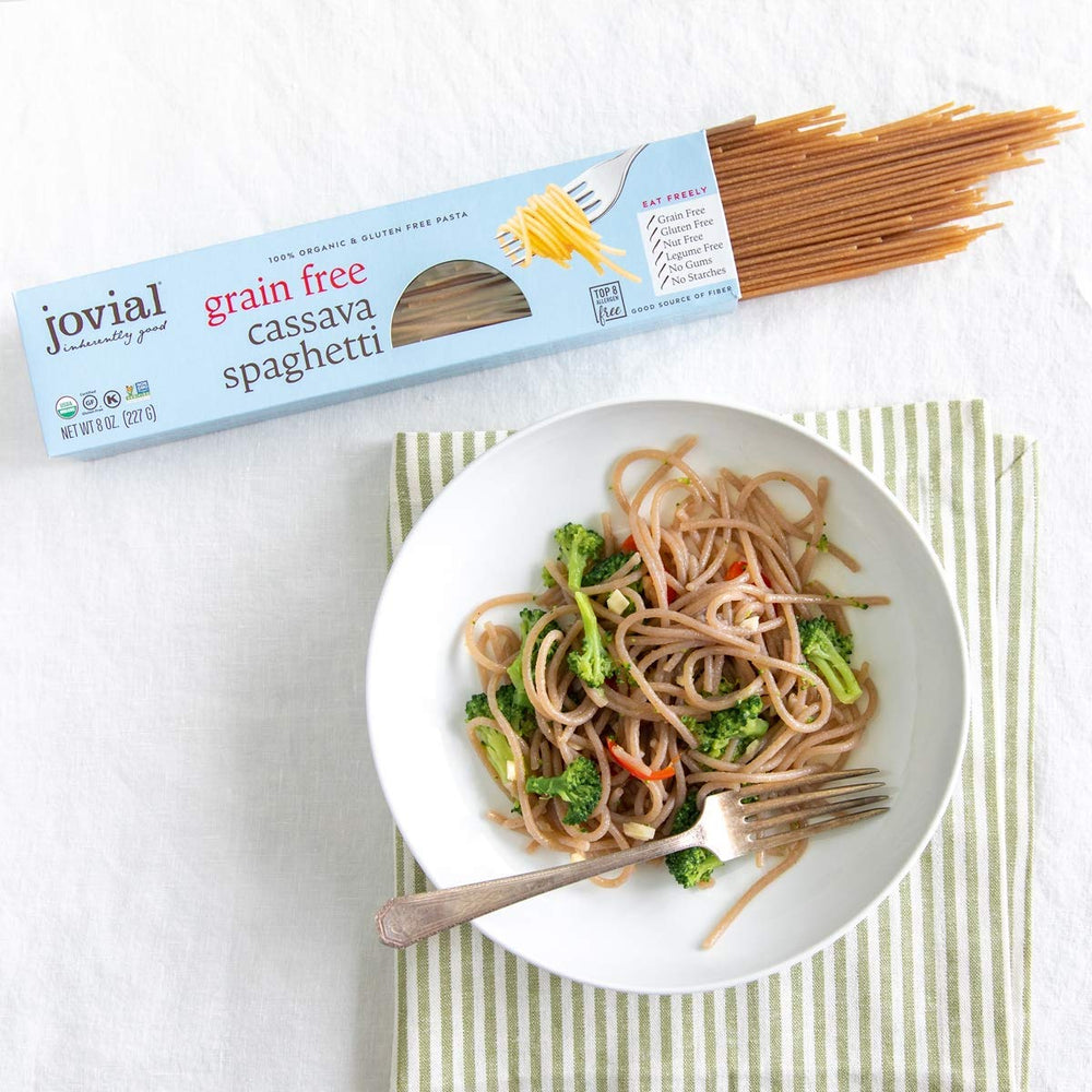 Jovial Organic Non-GMO seal indicating certified quality and care.