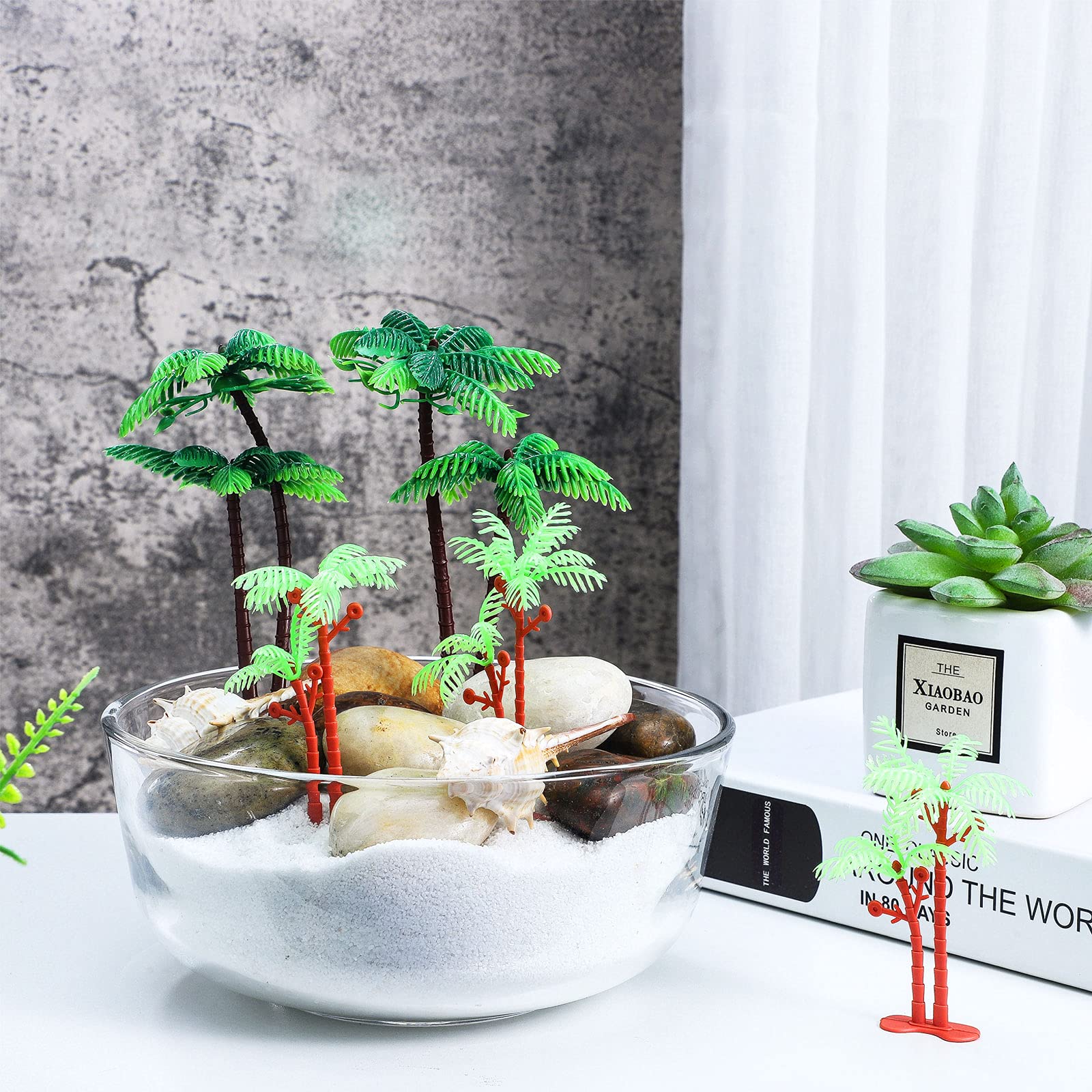 Jovitec palm tree aquarium decor for playful landscape