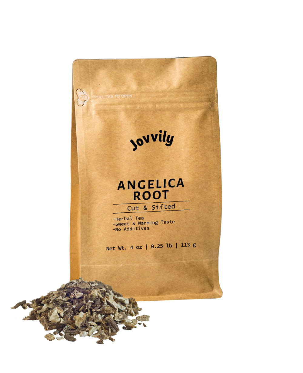 Jovvily Angelica Root cut & sifted for a fragrant loose-leaf tea ritual