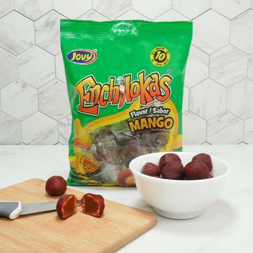 Jovy Enchilokas chili-coated tamarind candy highlighting tangy mango notes