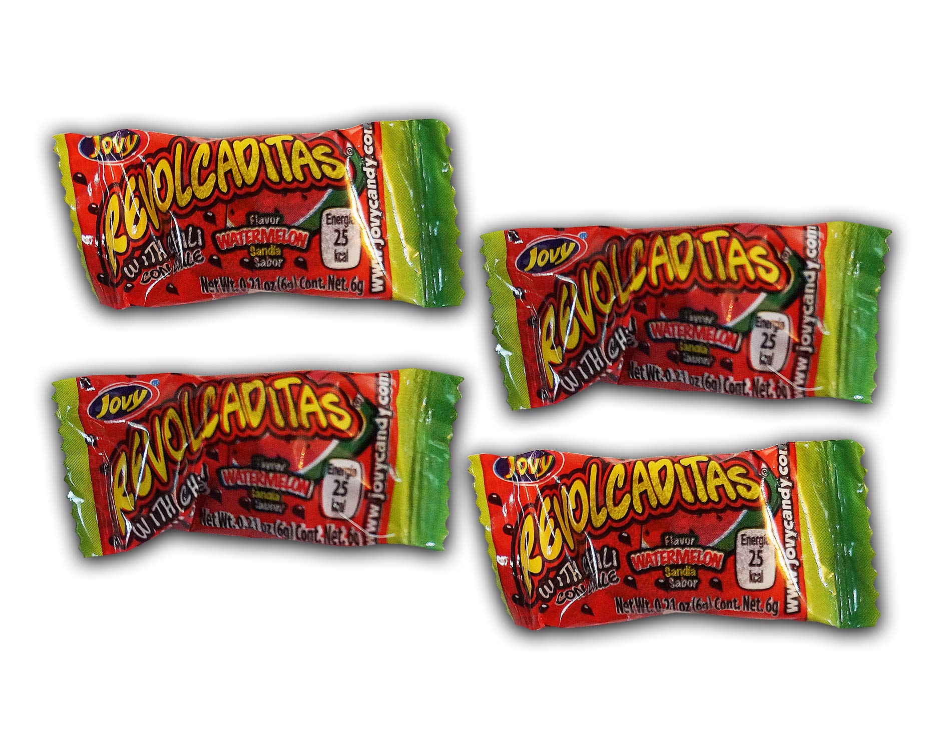 Jovy Revolcaditas Chili Watermelon Candy chew offers a fruity spice experience