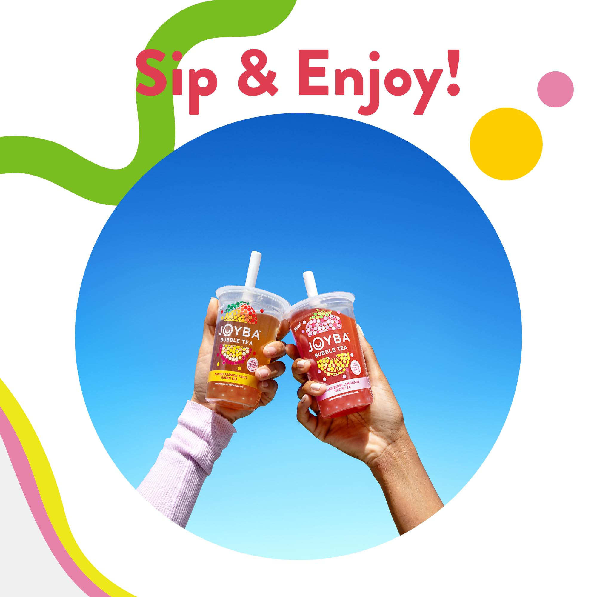 JOYBA On-the-go cup demonstrates easy sipping anywhere.