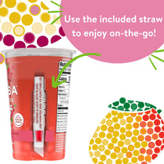 JOYBA Raspberry Dragonfruit Black Tea with popping boba, bold flavor and texture.