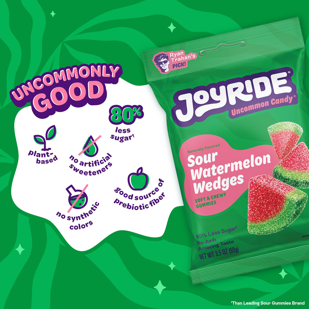 JOYRIDE Glacial Peppermint Gum foil pack for travel snacking and minty refreshment