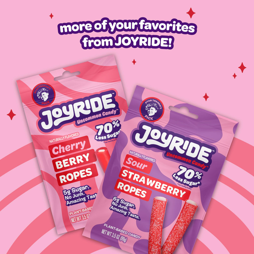 Low-calorie, high-fiber cherry flavor snack option from JOYRIDE