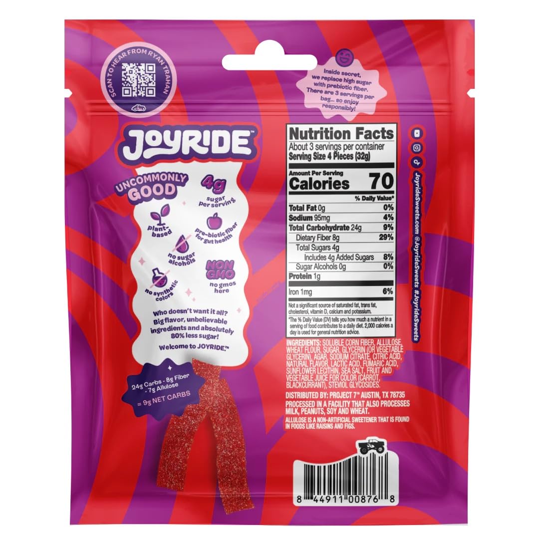 Joyride Strips Strwbr Sour L Sgr ingredient closeup showcases quality ingredients for versatile cooking.