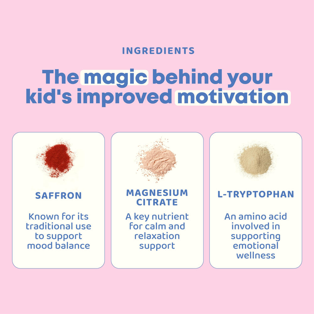 JoySpring Saffron for Kids vitamin D3 label highlights daily nutrient support.