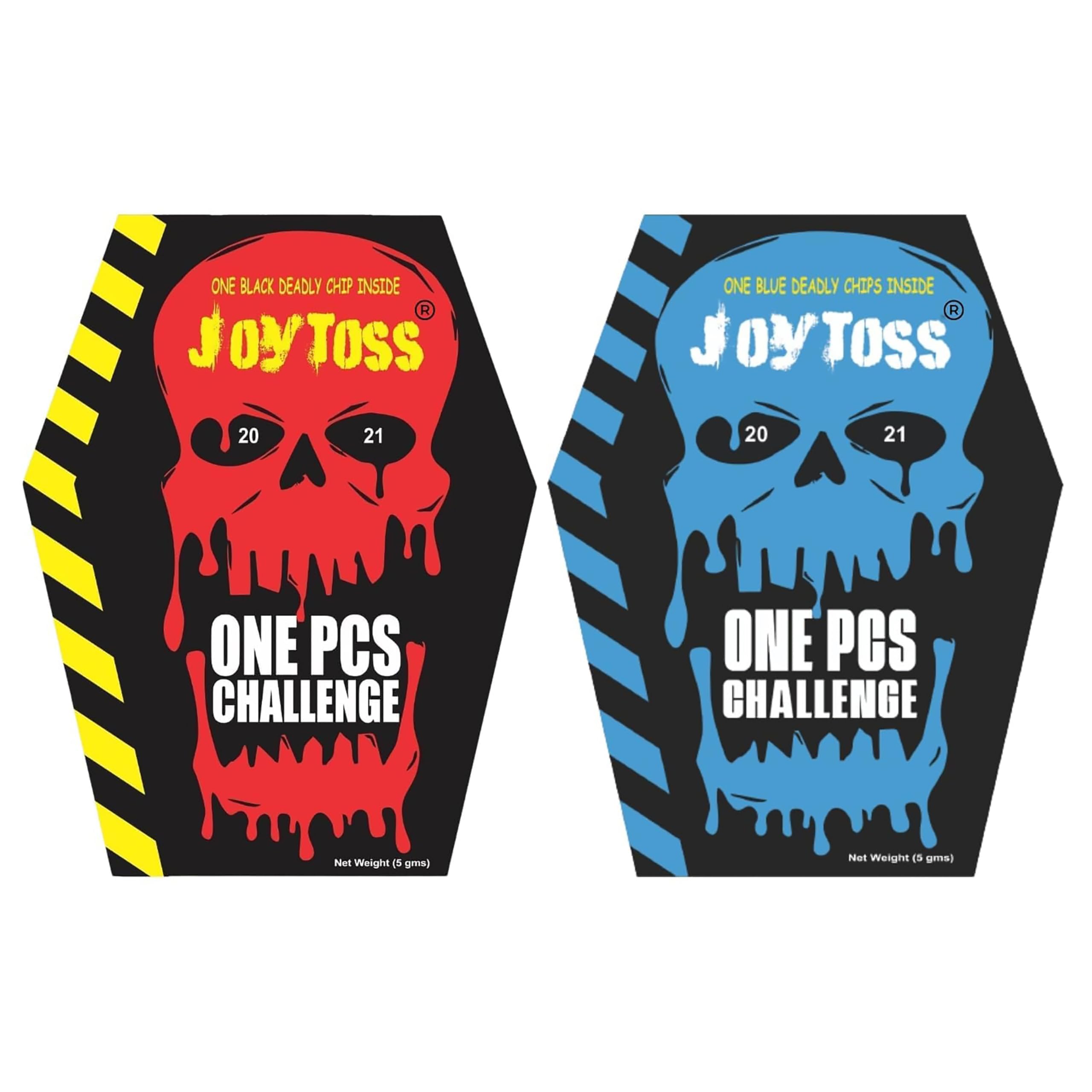 Joytoss coffin box packaging with skull design for a playful presentation