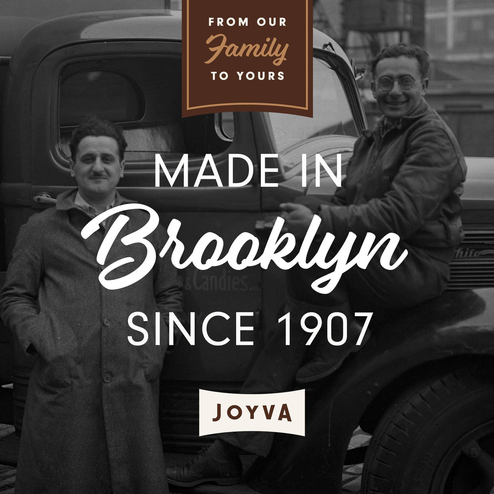 Joyva Brooklyn-made heritage displayed on classic Marshmallow Twists packaging