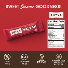 Joyva Halvah Marble slice plated as a snack and dessert topping.