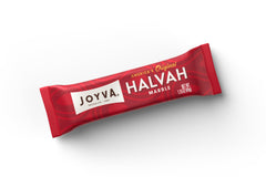 Joyva Halvah Marble texture closeup highlighting sesame richness.