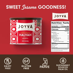 Joyva Marble Halvah with dark chocolate ribbon enhances indulgent dessert flavors.