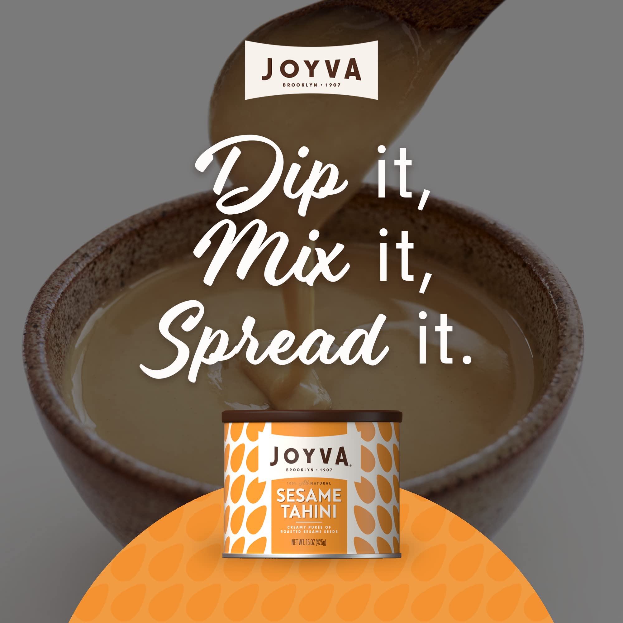 Joyva sesame tahini drizzle on roasted vegetables adds creaminess