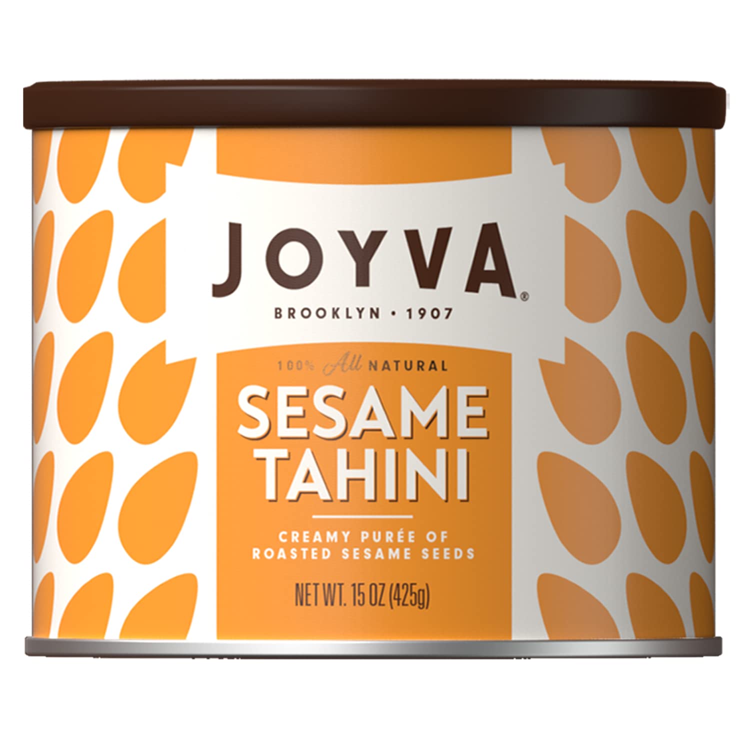 Joyva sesame tahini jar shows silky-smooth texture ideal for dressings