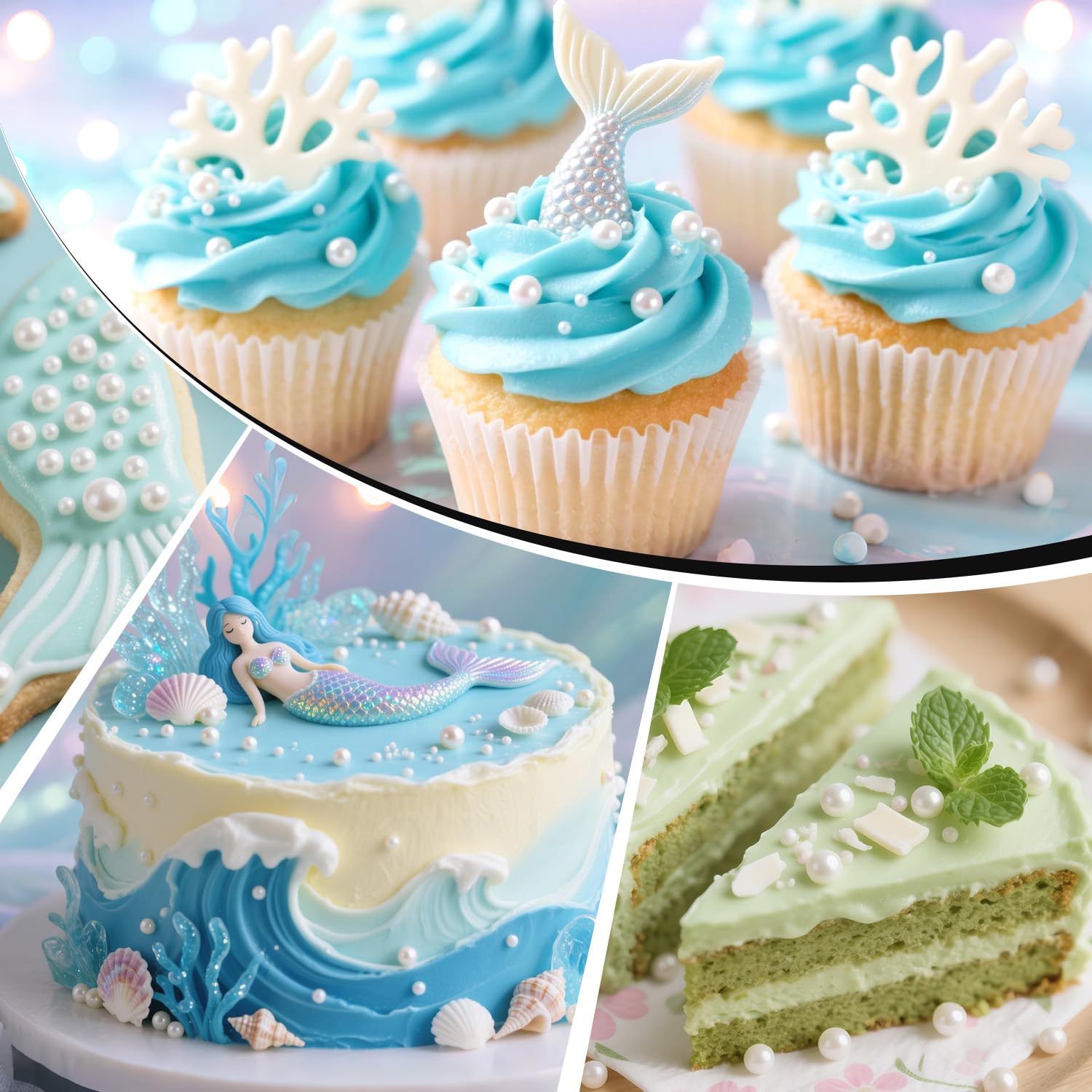 Joyvitas holiday treats sparkle with pearl sprinkles for seasonal celebration.
