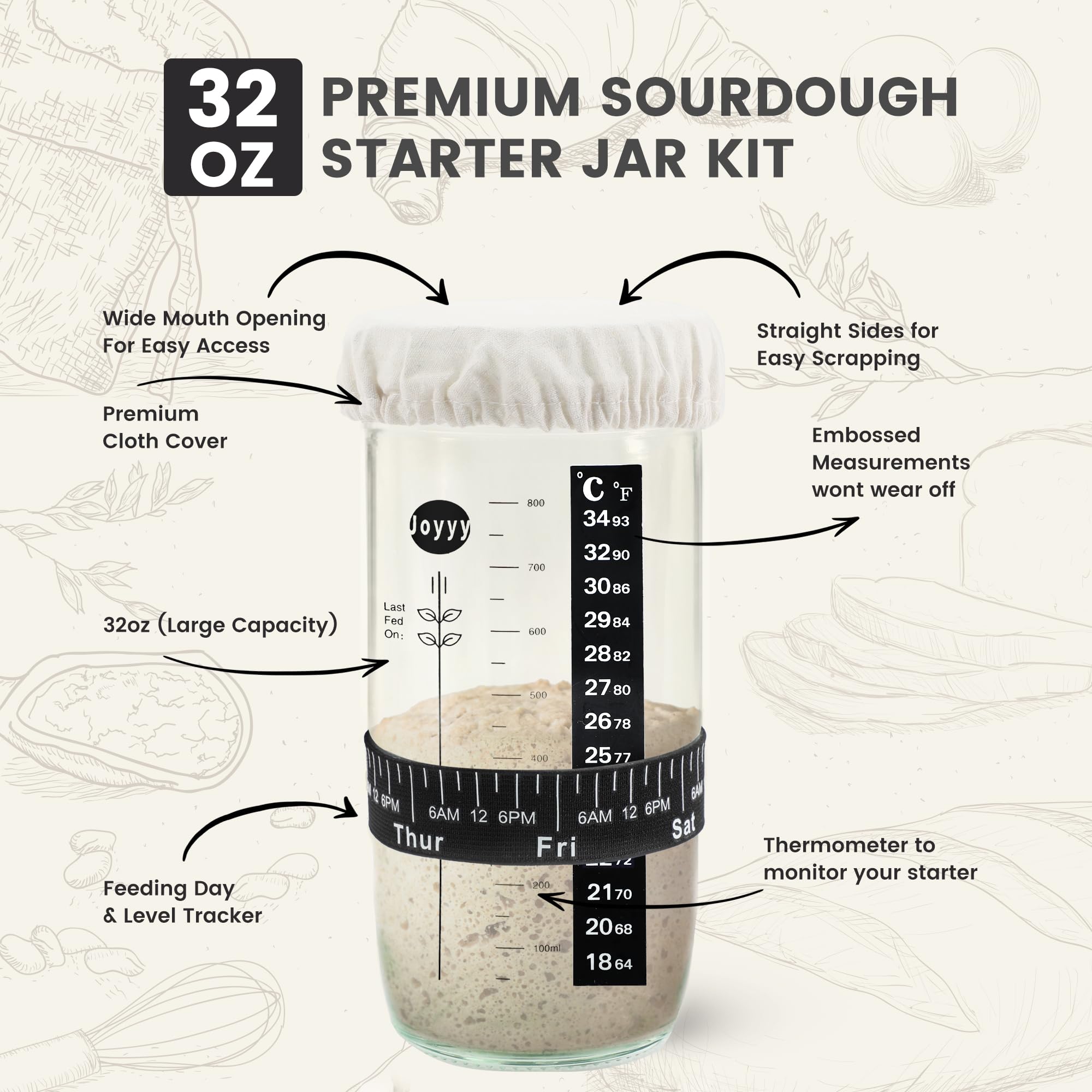 Joyyy cloth cover and metal lid create breathable, secure storage.