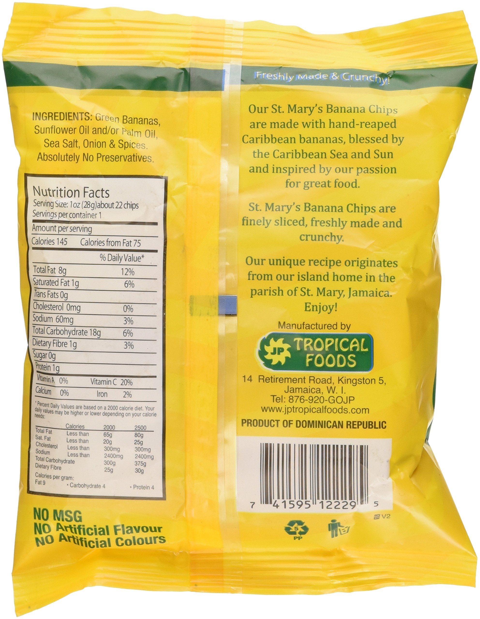 St Mary's Banana Chips crispy slices highlight golden color and crunch.