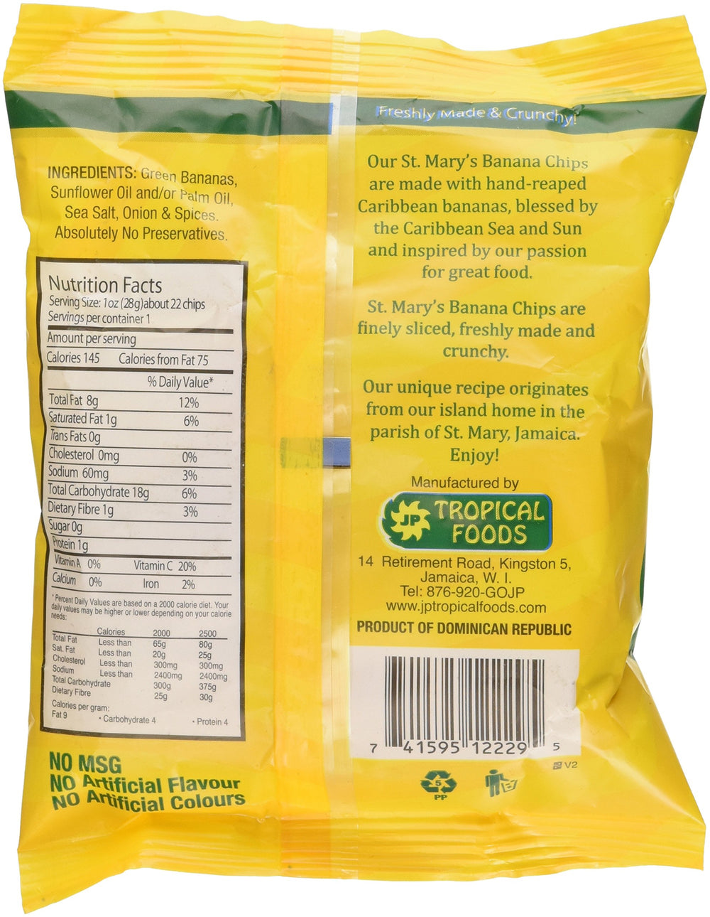 St Mary's Banana Chips crispy slices highlight golden color and crunch.