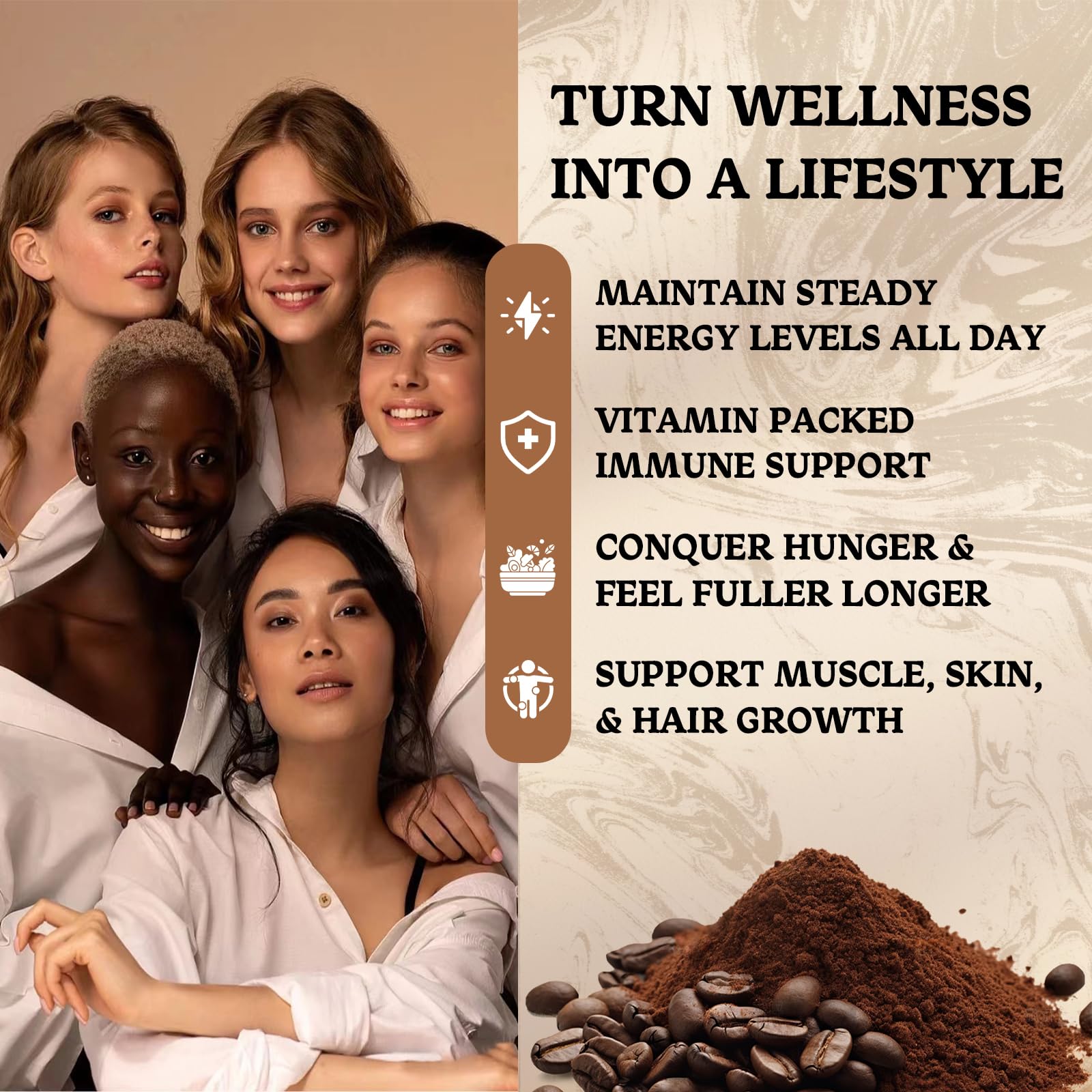 JRR Caramel Protein Coffee close-up reveals natural caramel aroma