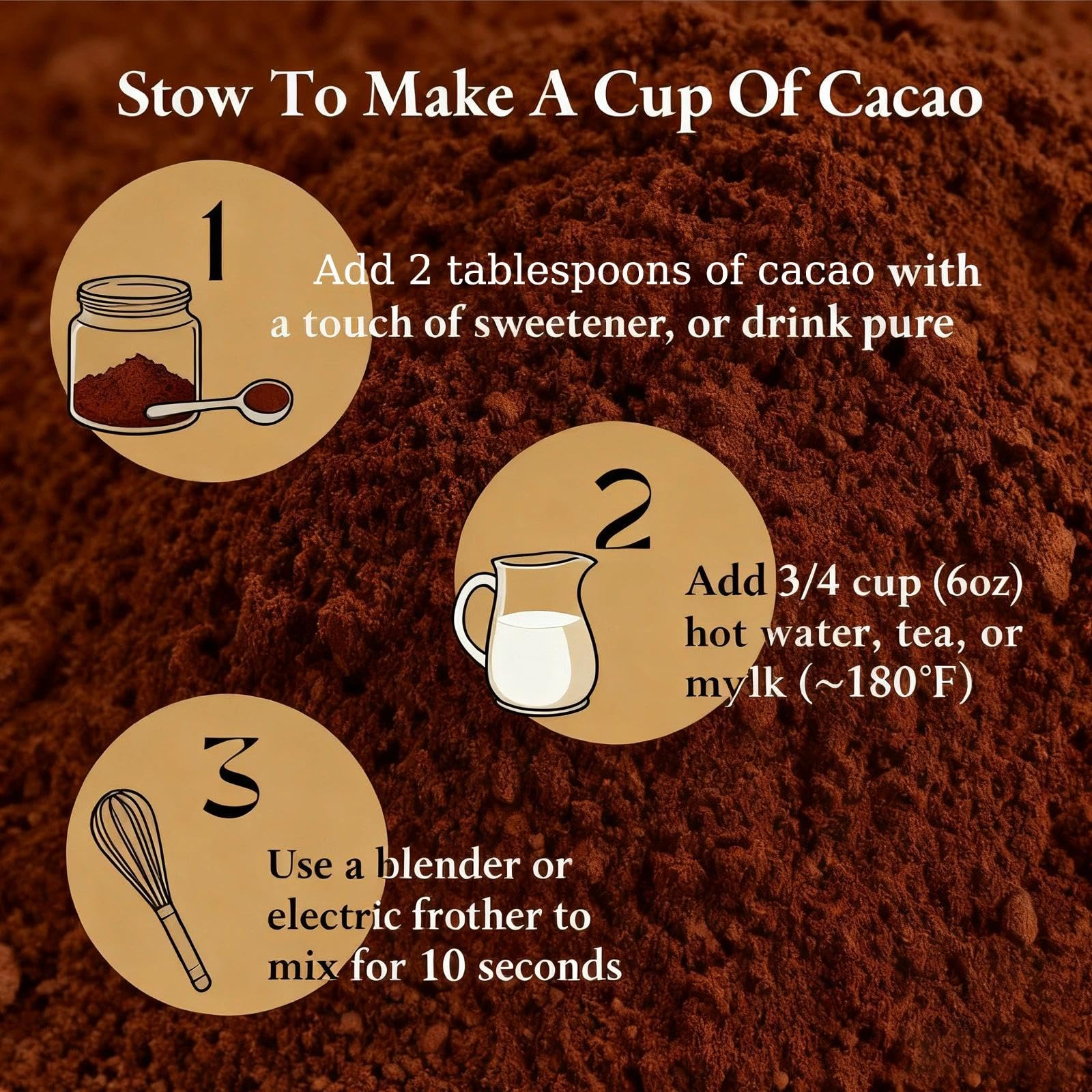 JRR Cocoa powder used for baking and recipes promotes versatile culinary creativity.