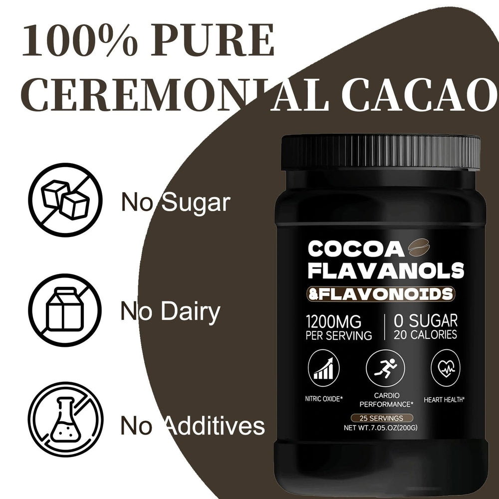 JRR Cocoa Powder in a smoothie blender suggests quick, nutrient-rich starts.