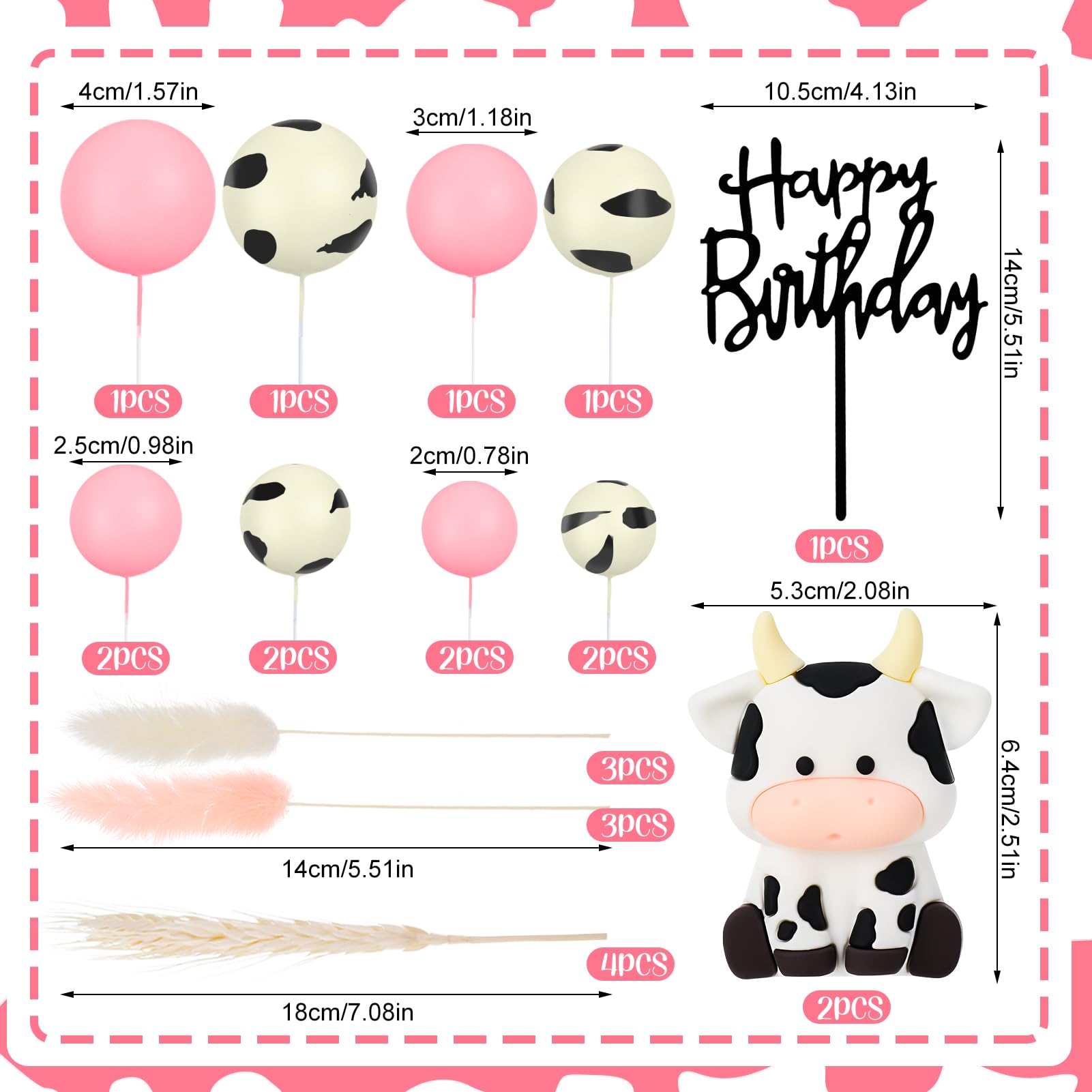 Jspupifip cow figurines miniature accents bring whimsy to celebrations