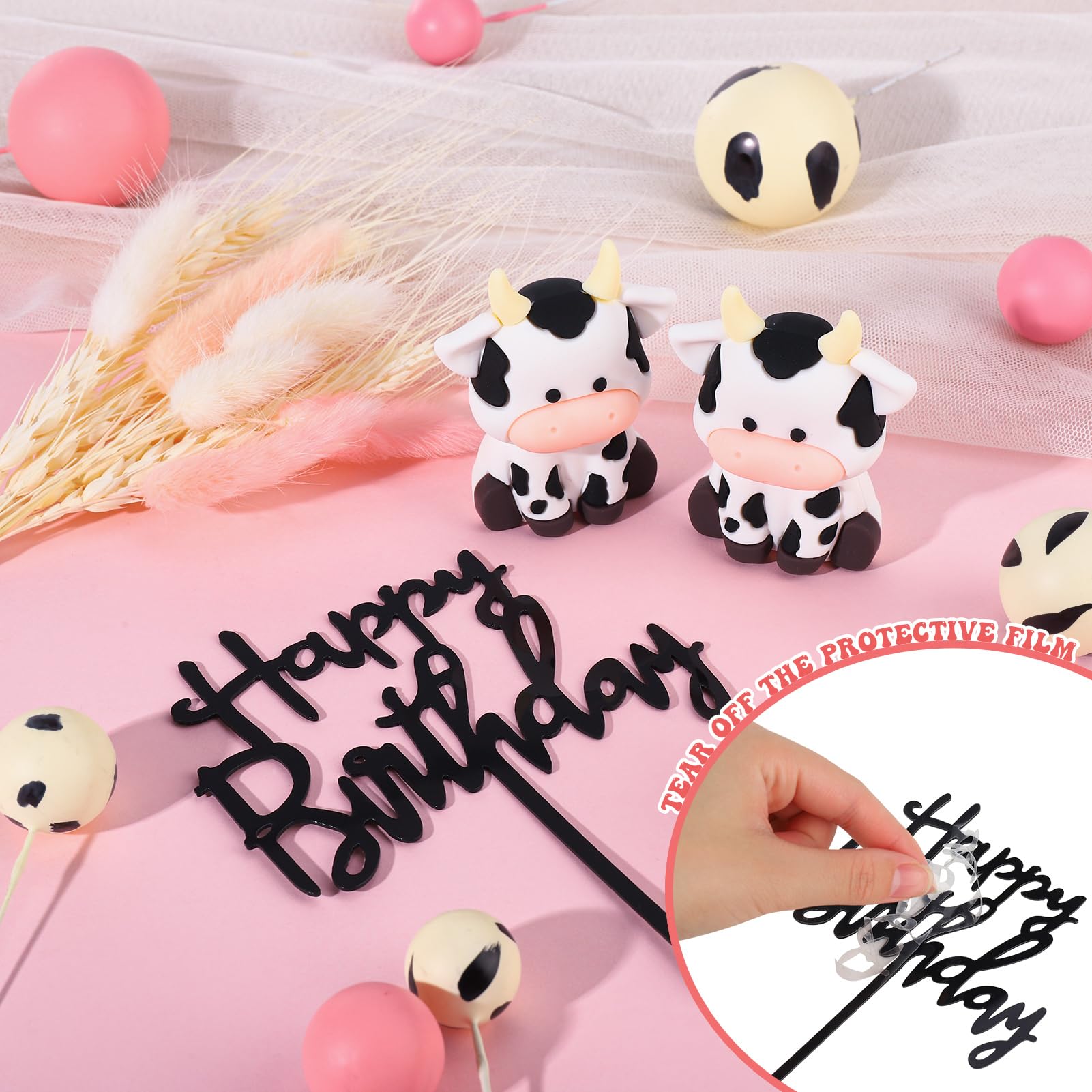 Jspupifip dog tail grass pieces add greenery and texture to cakes
