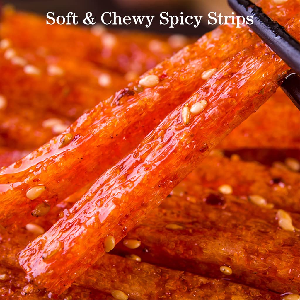 Ingredients and spices image for JTEDZI Latiao Spicy Strips emphasizing natural seasonings.