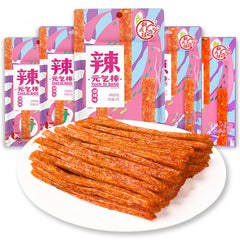 JTEDZI Latiao Spicy Strips outer-pack shot showing a five-pack for sharing.