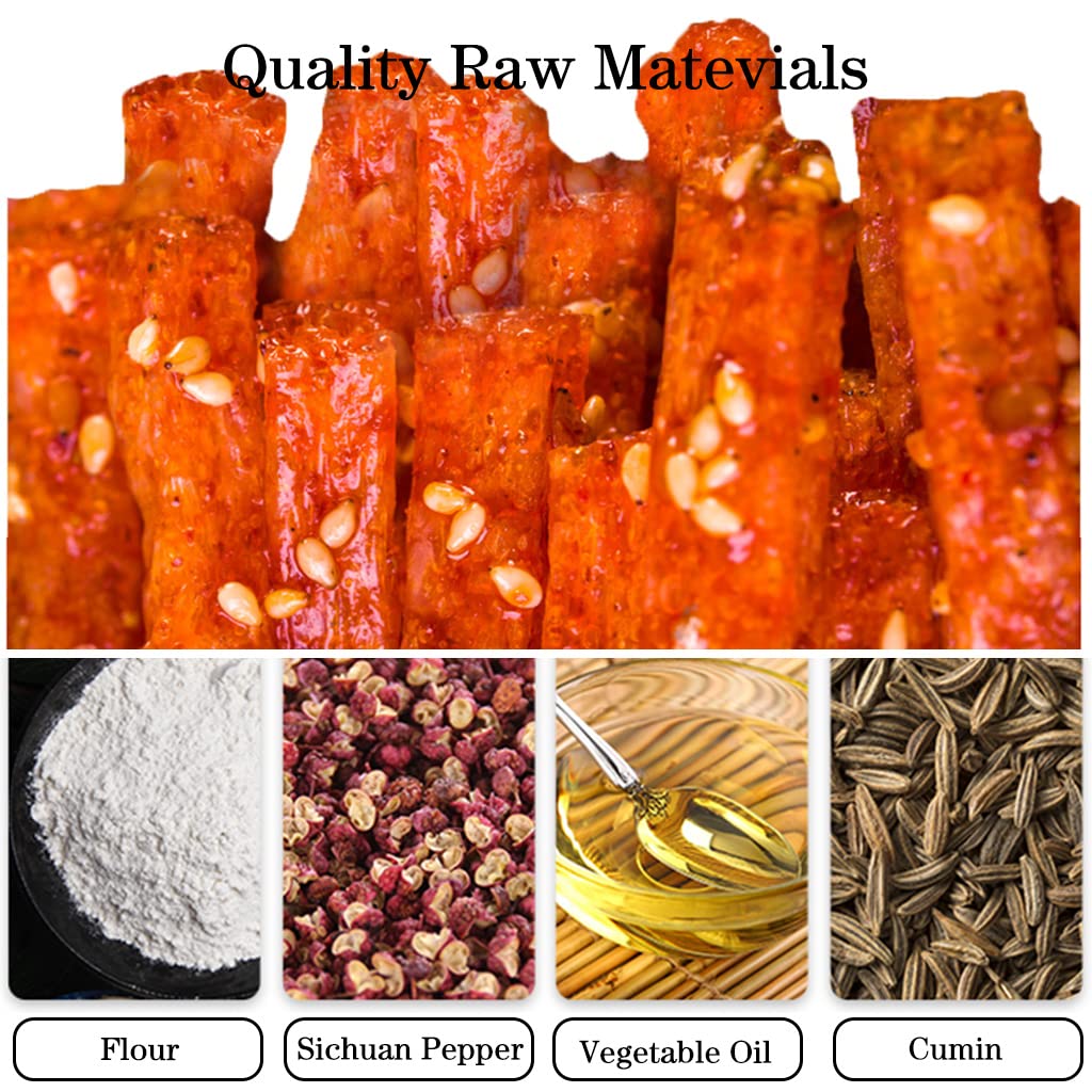 Serving bowl with JTEDZI Latiao Spicy Strips ready to snack during tea time.