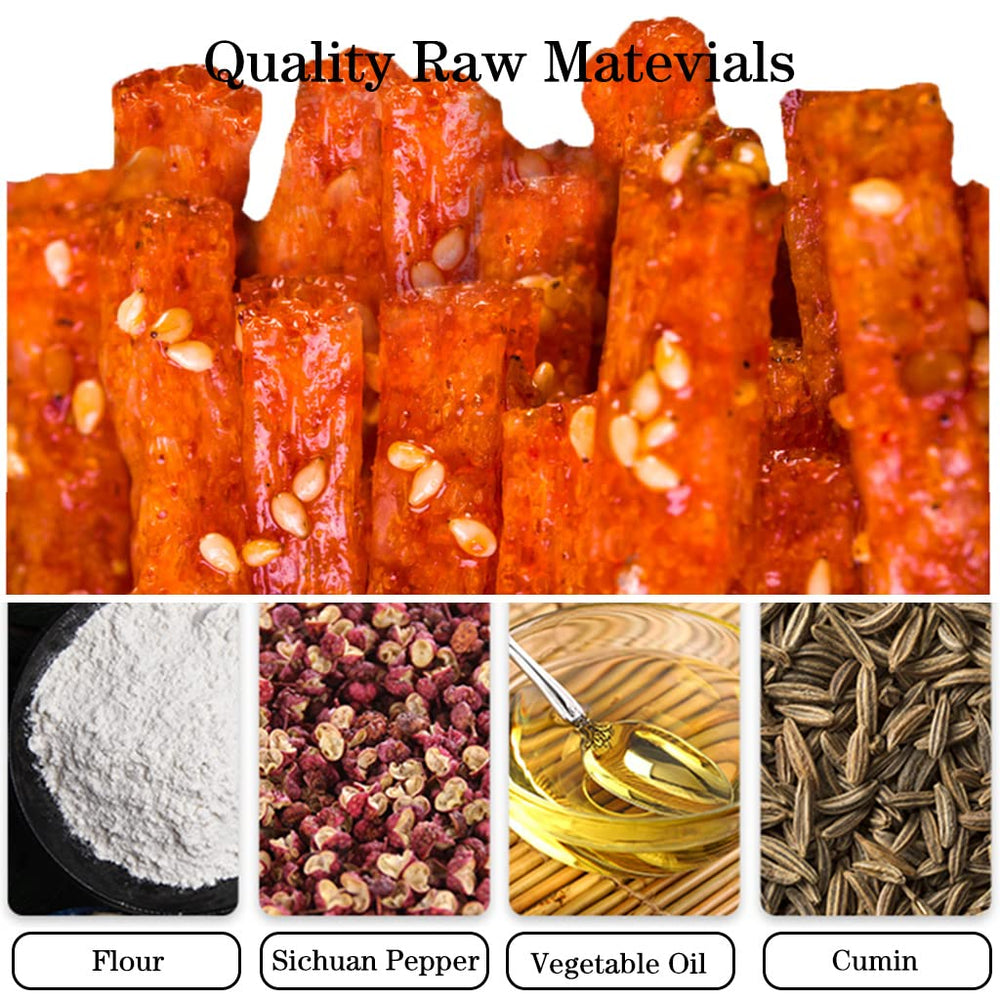Serving bowl with JTEDZI Latiao Spicy Strips ready to snack during tea time.
