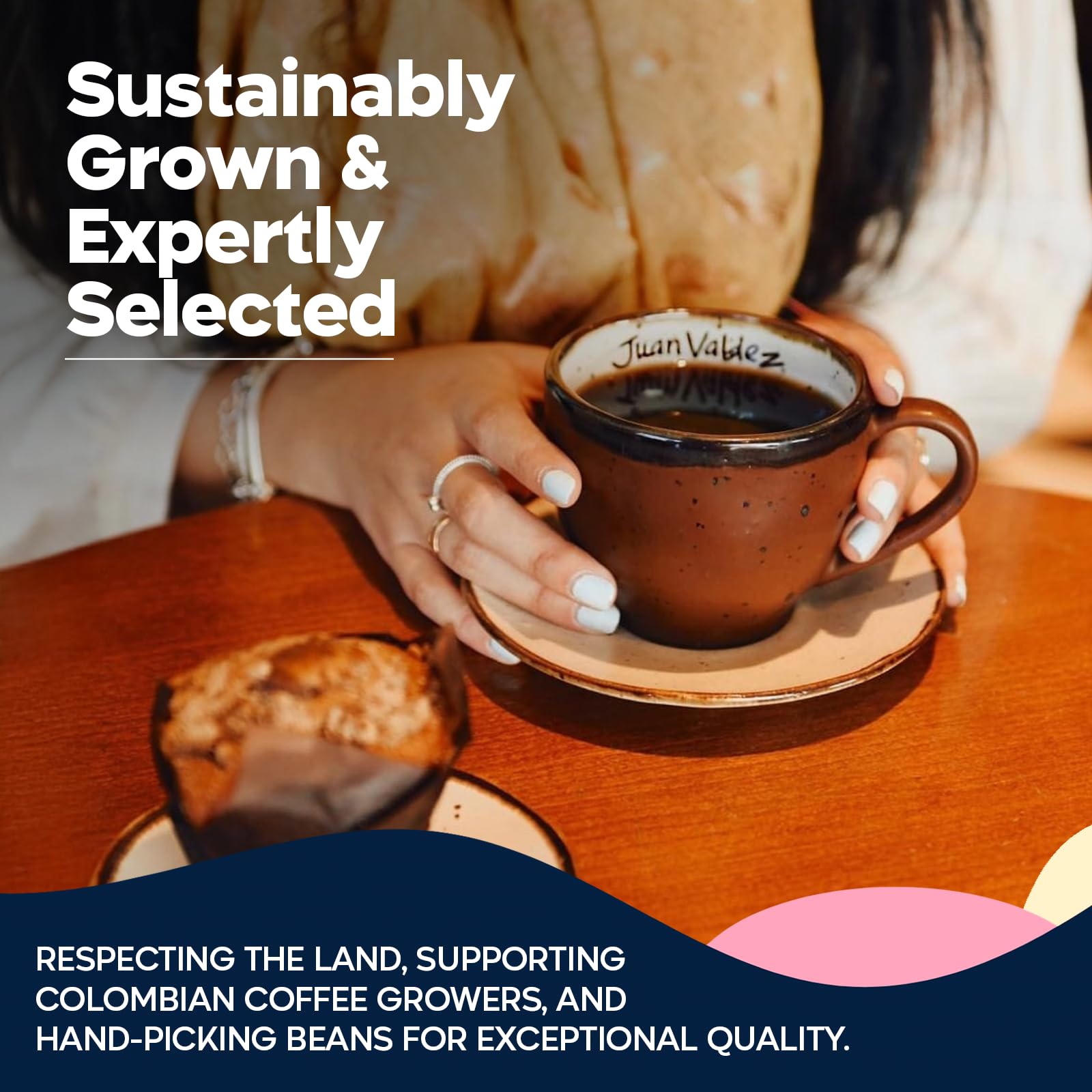 Juan Valdez Colombian heritage brand reflects dedication of farming families in every cup.