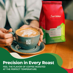 Juan Valdez Cumbre dark roast aroma steam, inviting for your daily brew.