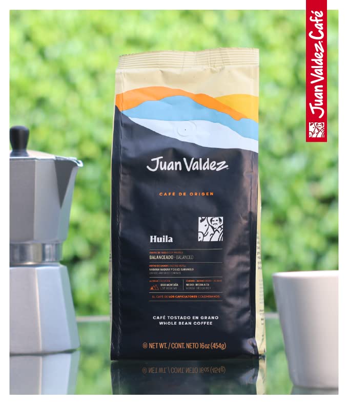 Colombia map shows Huila origin and traceable sourcing for responsible coffee.