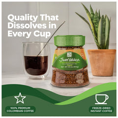 Close-up of the aroma from Juan Valdez Organic Freeze Dried Coffee.