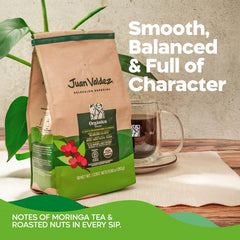Juan Valdez Organic Ground Coffee balanced roast brew-setup—easy pour-over and consistent taste