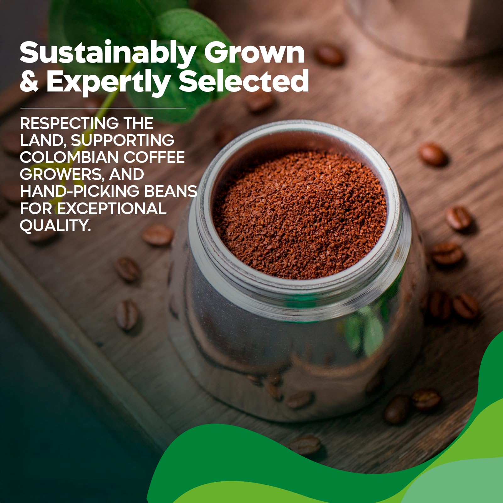 Juan Valdez Organic Ground Coffee balanced roast grind—medium grind for drip makers