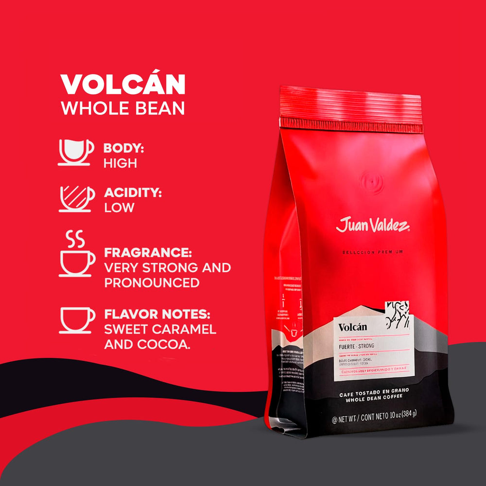 Ground and brewing with Volcan beans for versatile preparation