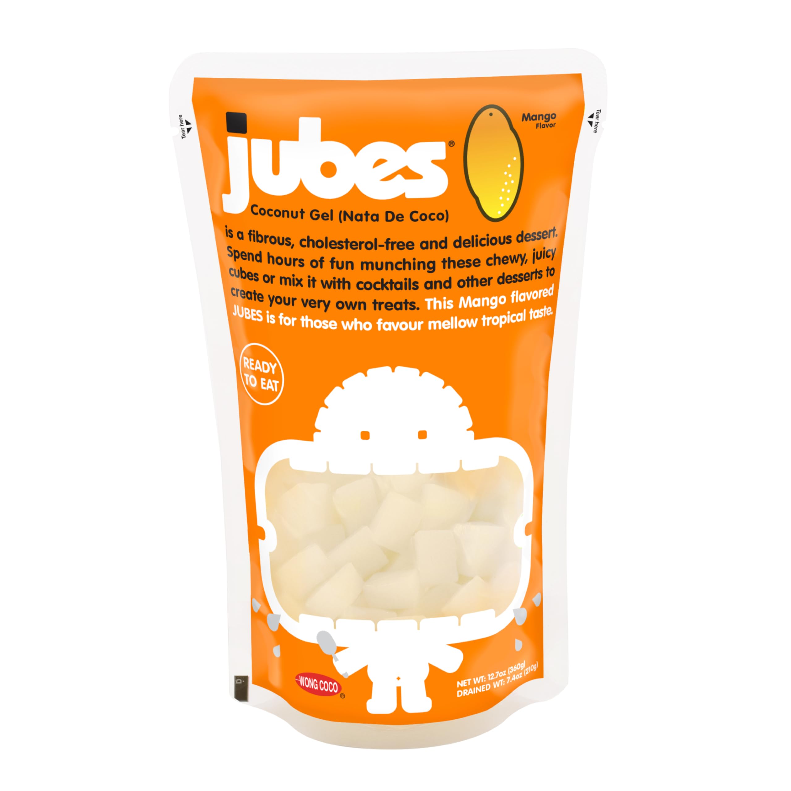 Yogurt or ice cream topped with Jubes jelly cubes from Jubes