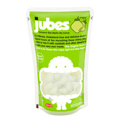 Jubes Pandan Nata De Coco jelly cubes with boba tea, colorful mix boosts flavor variety.