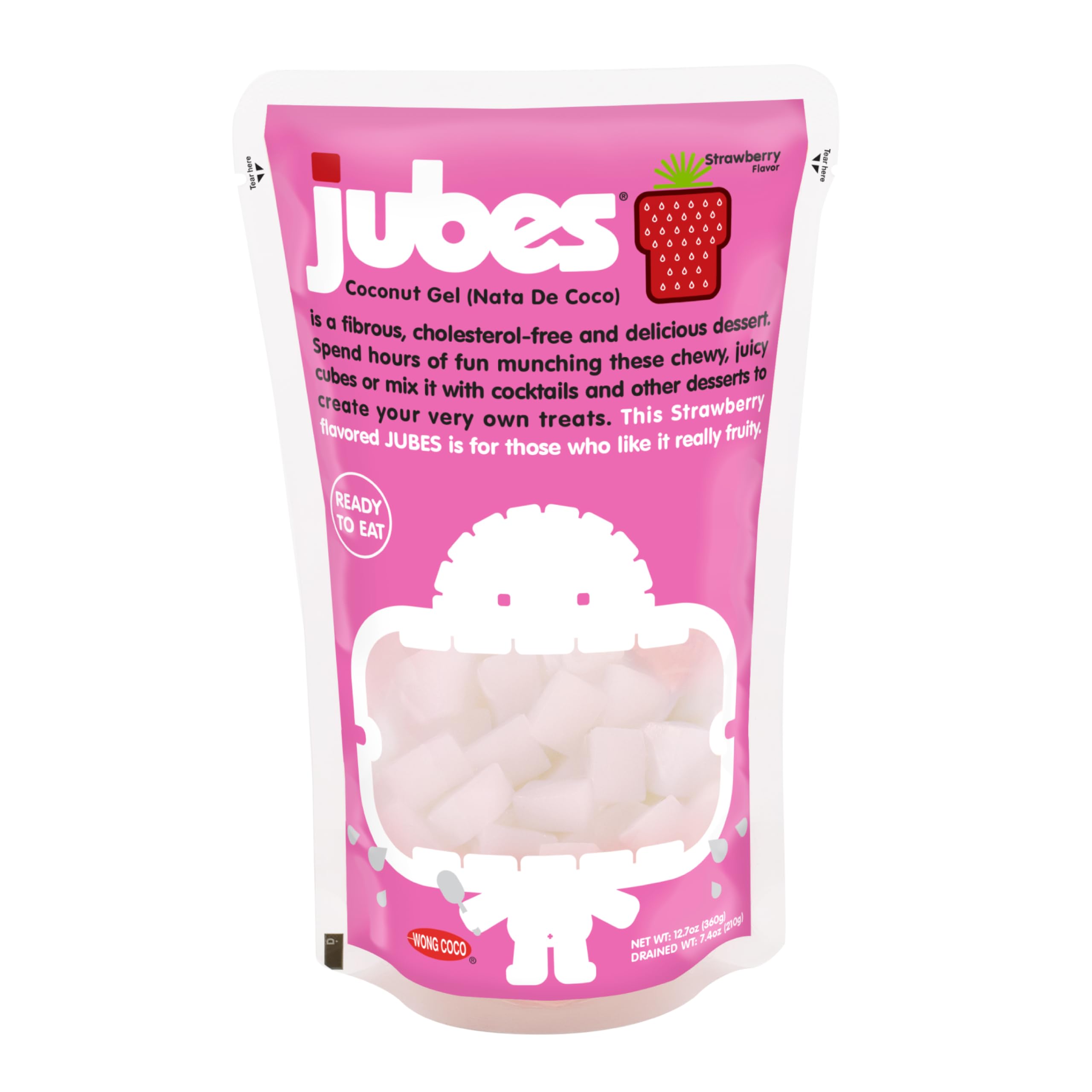 Jubes Jelly Cubes in a drink glass ready to enrich beverages